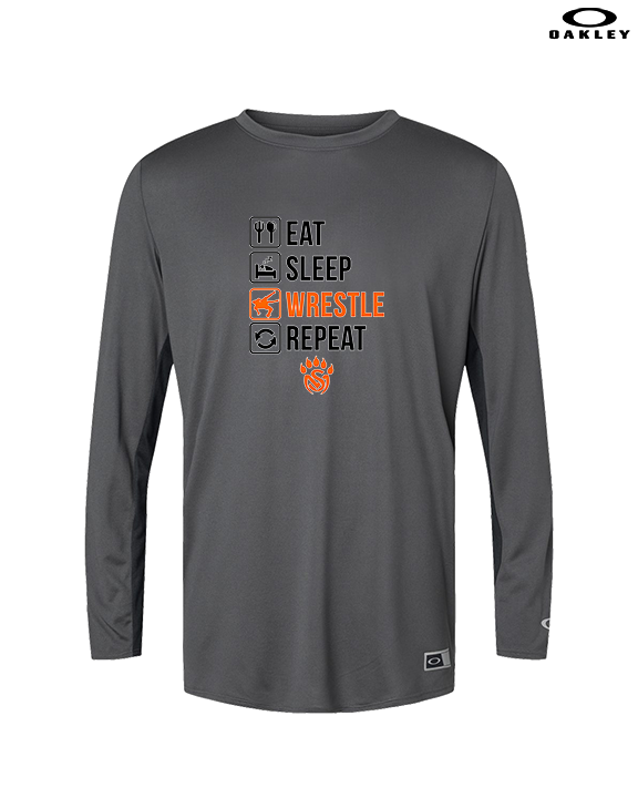 San Mateo HS Wrestling Eat Sleep Wrestle - Mens Oakley Longsleeve