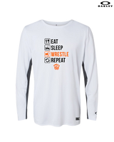 San Mateo HS Wrestling Eat Sleep Wrestle - Mens Oakley Longsleeve
