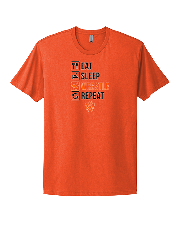 San Mateo HS Wrestling Eat Sleep Wrestle - Mens Select Cotton T-Shirt
