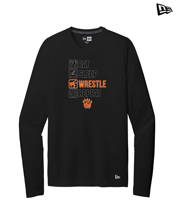 San Mateo HS Wrestling Eat Sleep Wrestle - New Era Performance Long Sleeve