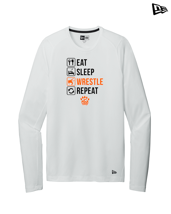 San Mateo HS Wrestling Eat Sleep Wrestle - New Era Performance Long Sleeve