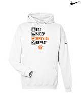 San Mateo HS Wrestling Eat Sleep Wrestle - Nike Club Fleece Hoodie