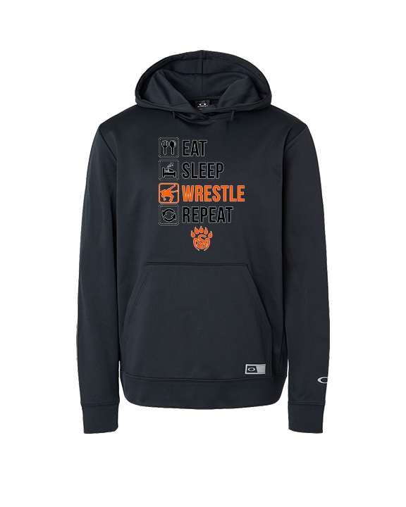 San Mateo HS Wrestling Eat Sleep Wrestle - Oakley Performance Hoodie