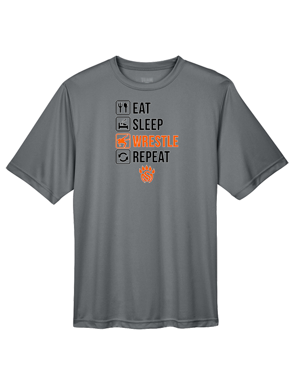 San Mateo HS Wrestling Eat Sleep Wrestle - Performance Shirt