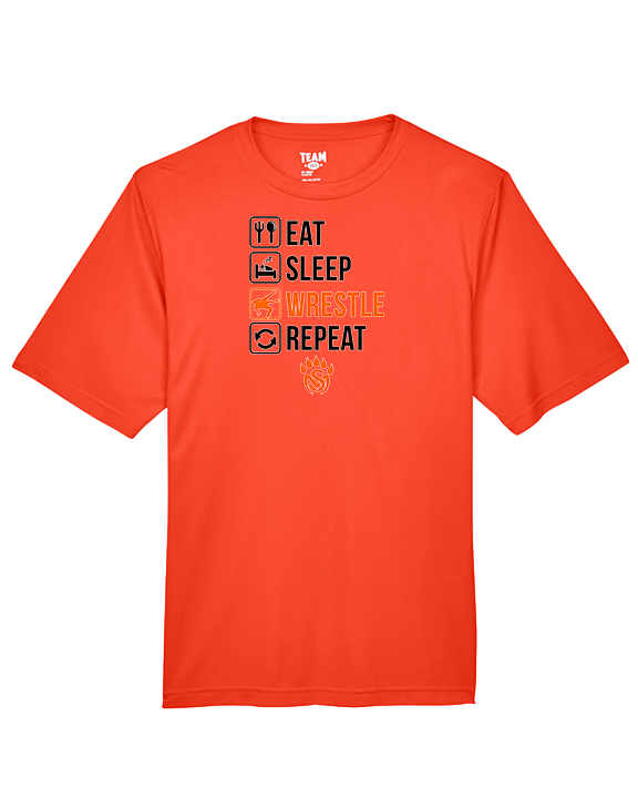 San Mateo HS Wrestling Eat Sleep Wrestle - Performance Shirt
