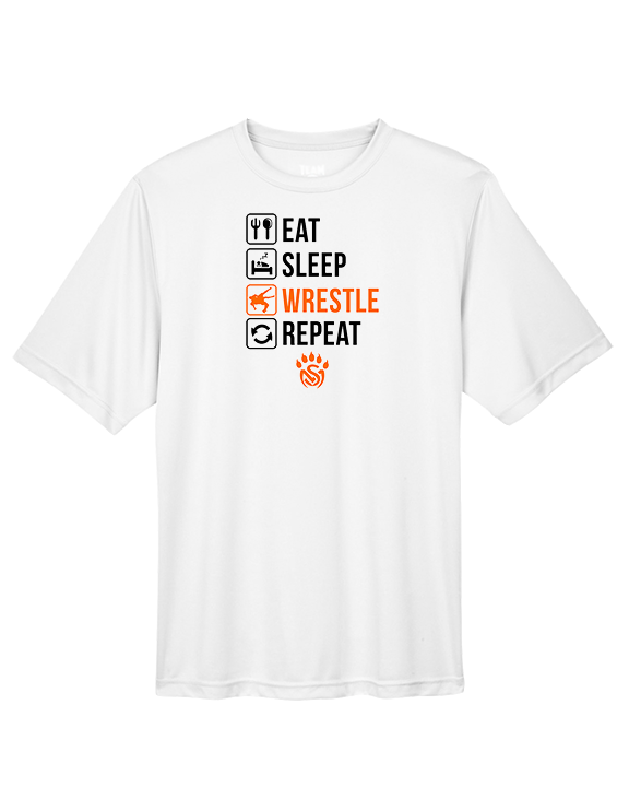 San Mateo HS Wrestling Eat Sleep Wrestle - Performance Shirt