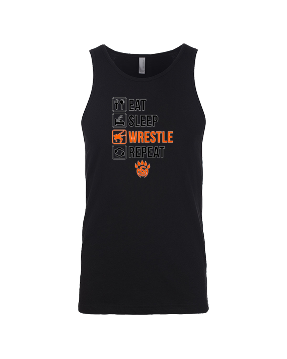 San Mateo HS Wrestling Eat Sleep Wrestle - Tank Top