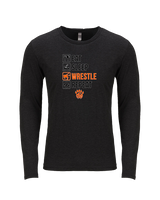 San Mateo HS Wrestling Eat Sleep Wrestle - Tri-Blend Long Sleeve