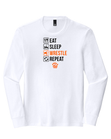San Mateo HS Wrestling Eat Sleep Wrestle - Tri-Blend Long Sleeve