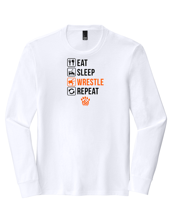 San Mateo HS Wrestling Eat Sleep Wrestle - Tri-Blend Long Sleeve