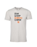 San Mateo HS Wrestling Eat Sleep Wrestle - Tri-Blend Shirt