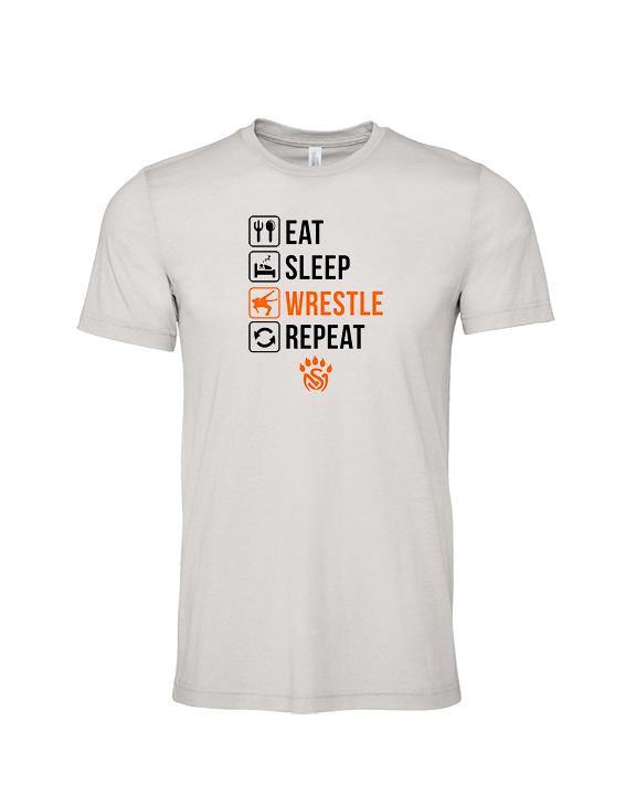 San Mateo HS Wrestling Eat Sleep Wrestle - Tri-Blend Shirt