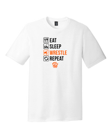 San Mateo HS Wrestling Eat Sleep Wrestle - Tri-Blend Shirt