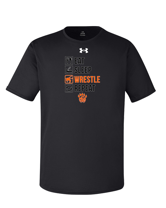 San Mateo HS Wrestling Eat Sleep Wrestle - Under Armour Mens Team Tech T-Shirt