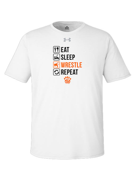 San Mateo HS Wrestling Eat Sleep Wrestle - Under Armour Mens Team Tech T-Shirt
