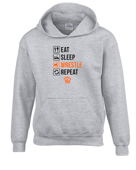 San Mateo HS Wrestling Eat Sleep Wrestle - Unisex Hoodie