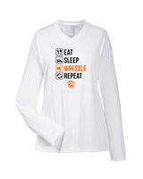 San Mateo HS Wrestling Eat Sleep Wrestle - Womens Performance Longsleeve