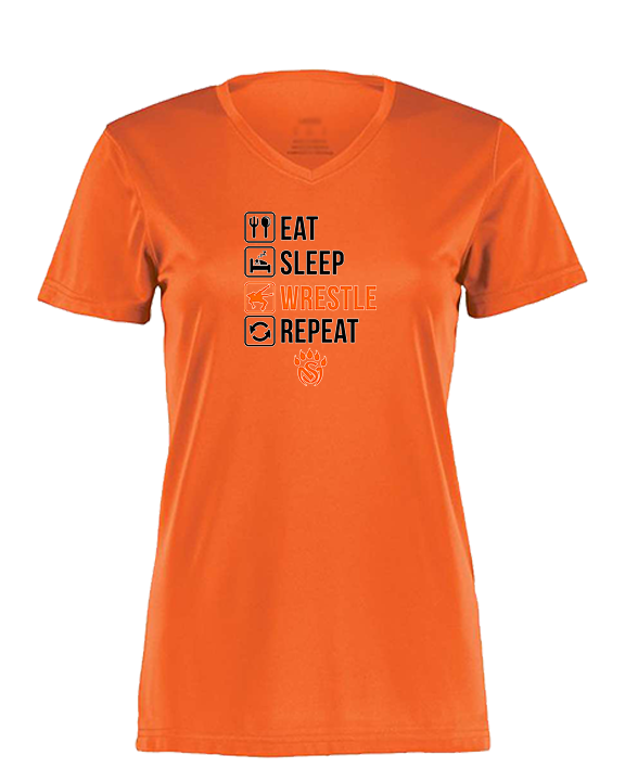 San Mateo HS Wrestling Eat Sleep Wrestle - Womens Performance Shirt