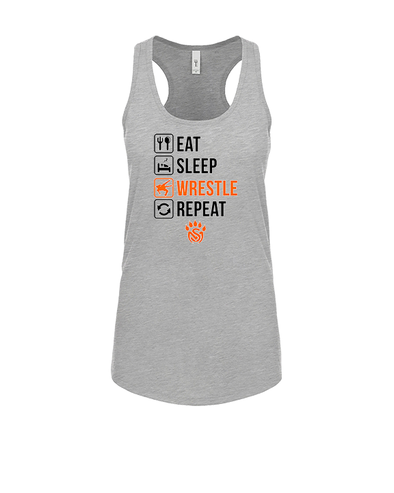 San Mateo HS Wrestling Eat Sleep Wrestle - Womens Tank Top