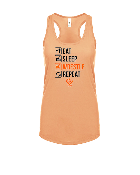 San Mateo HS Wrestling Eat Sleep Wrestle - Womens Tank Top