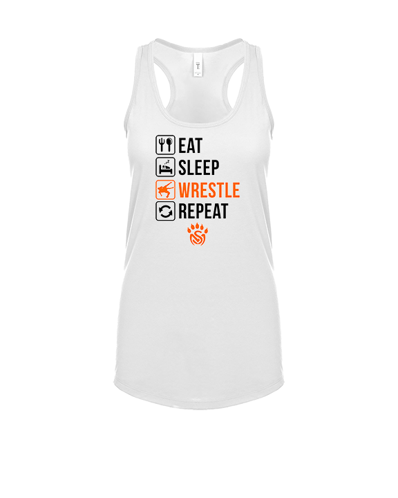 San Mateo HS Wrestling Eat Sleep Wrestle - Womens Tank Top