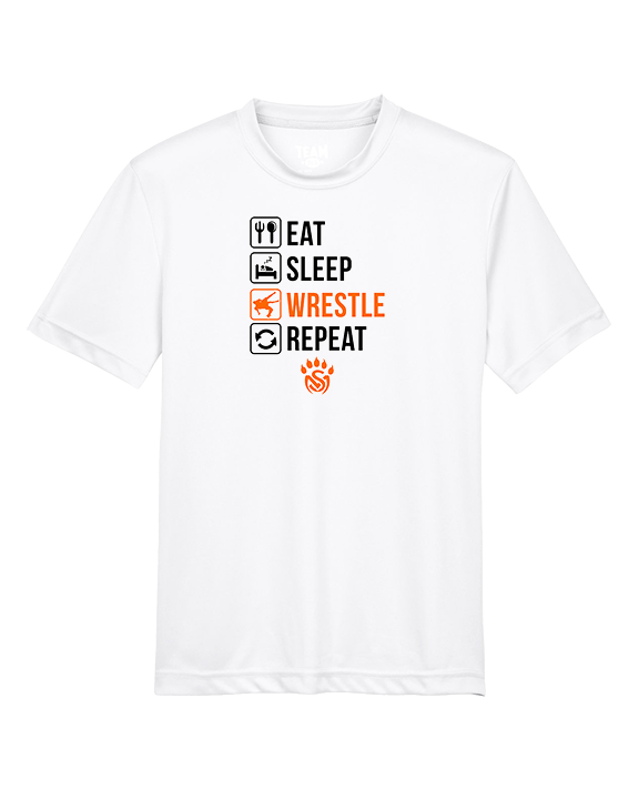 San Mateo HS Wrestling Eat Sleep Wrestle - Youth Performance Shirt