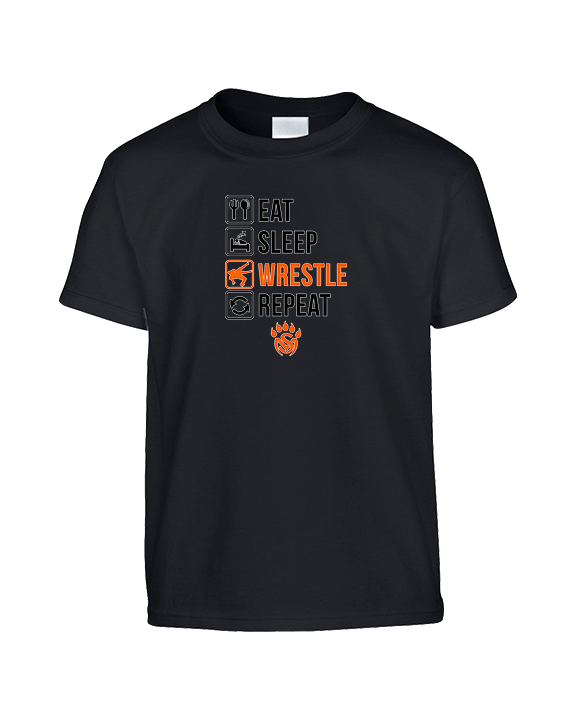 San Mateo HS Wrestling Eat Sleep Wrestle - Youth Shirt