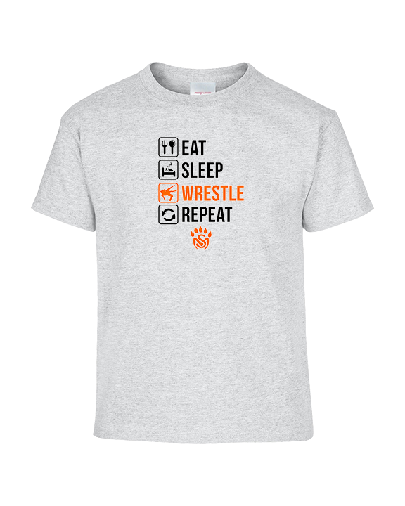 San Mateo HS Wrestling Eat Sleep Wrestle - Youth Shirt