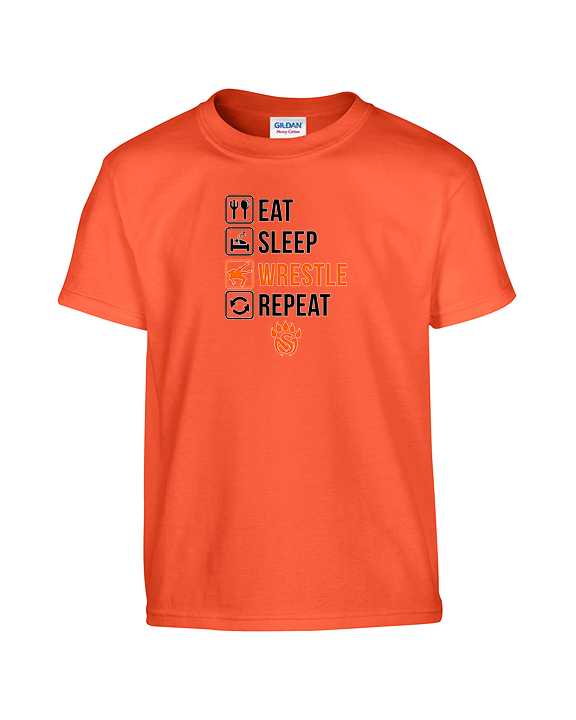 San Mateo HS Wrestling Eat Sleep Wrestle - Youth Shirt