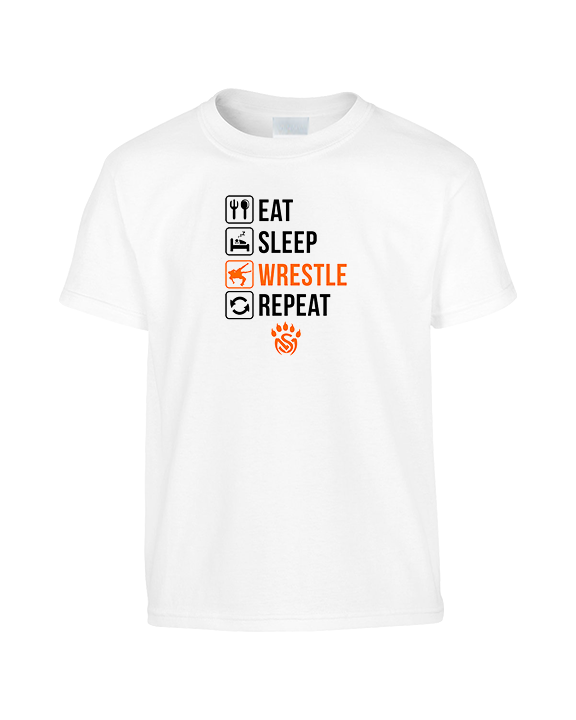 San Mateo HS Wrestling Eat Sleep Wrestle - Youth Shirt