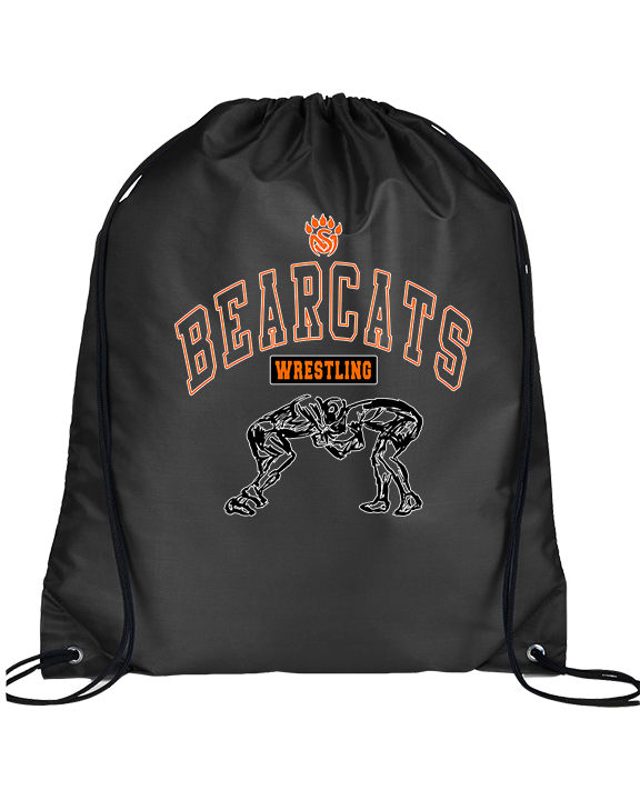 San Mateo HS Wrestling Outline - Drawstring Bag