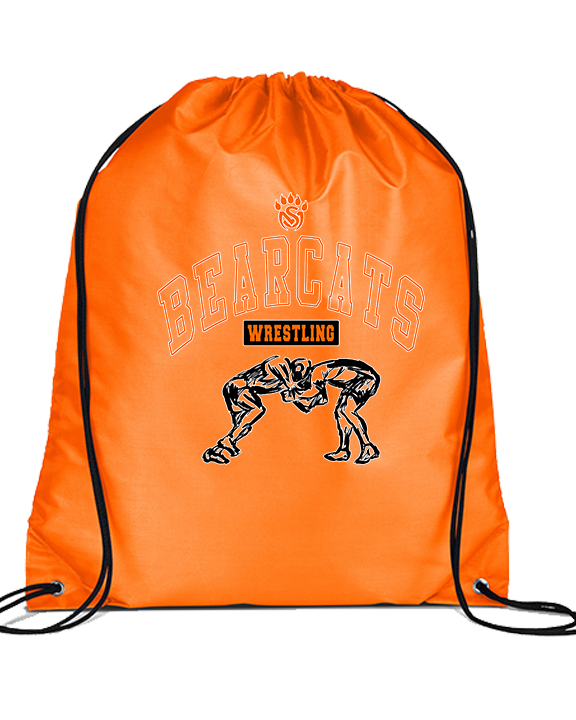 San Mateo HS Wrestling Outline - Drawstring Bag
