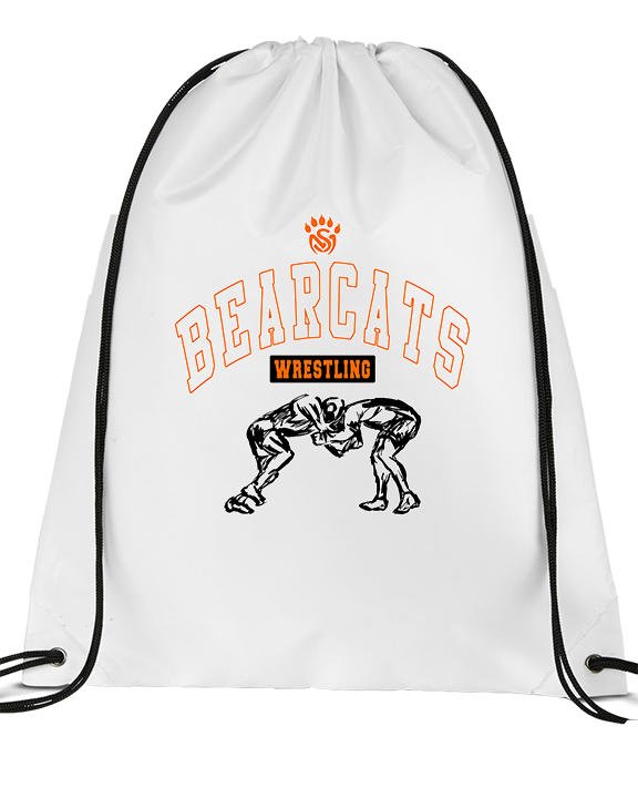 San Mateo HS Wrestling Outline - Drawstring Bag