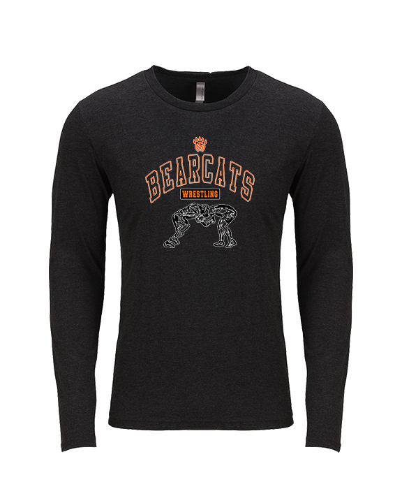 San Mateo HS Wrestling Outline - Tri-Blend Long Sleeve