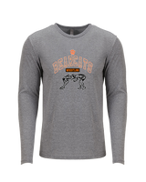 San Mateo HS Wrestling Outline - Tri-Blend Long Sleeve