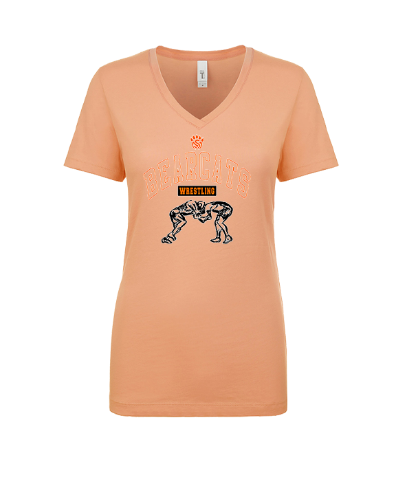 San Mateo HS Wrestling Outline - Womens Vneck