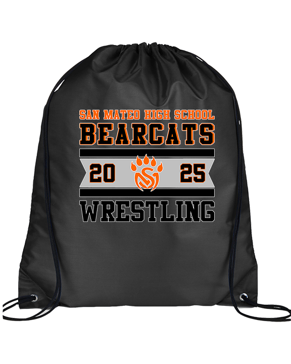 San Mateo HS Wrestling Stamp - Drawstring Bag