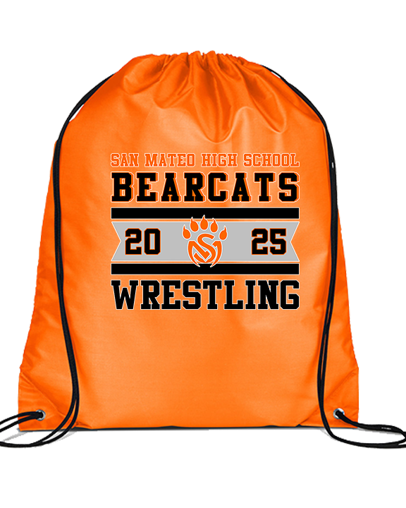 San Mateo HS Wrestling Stamp - Drawstring Bag