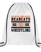 San Mateo HS Wrestling Stamp - Drawstring Bag