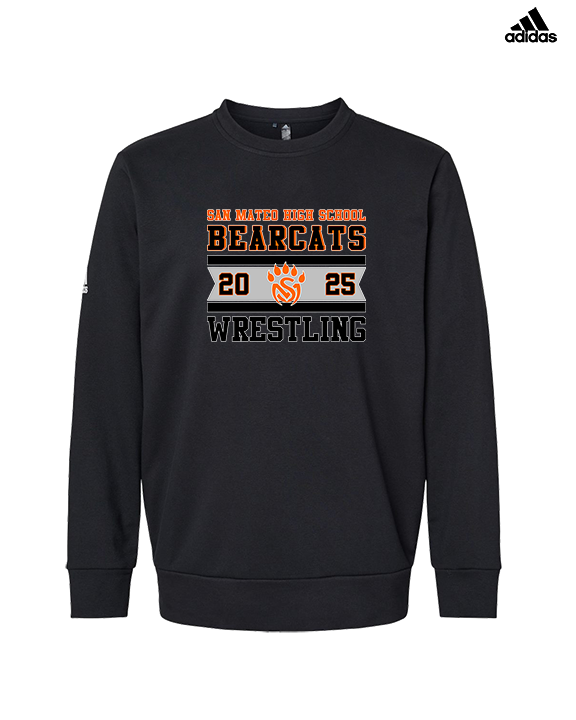 San Mateo HS Wrestling Stamp - Mens Adidas Crewneck