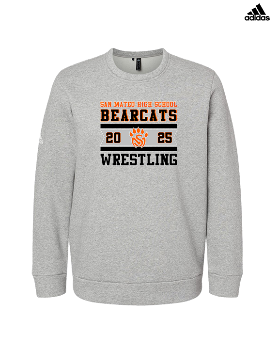 San Mateo HS Wrestling Stamp - Mens Adidas Crewneck