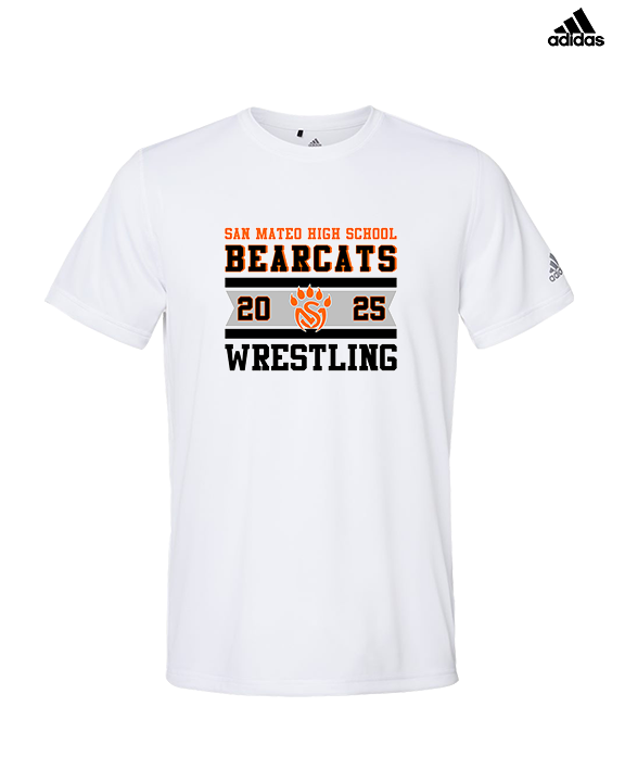 San Mateo HS Wrestling Stamp - Mens Adidas Performance Shirt