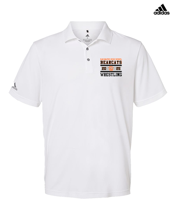 San Mateo HS Wrestling Stamp - Mens Adidas Polo