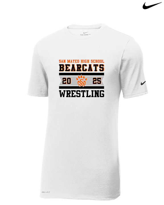 San Mateo HS Wrestling Stamp - Mens Nike Cotton Poly Tee