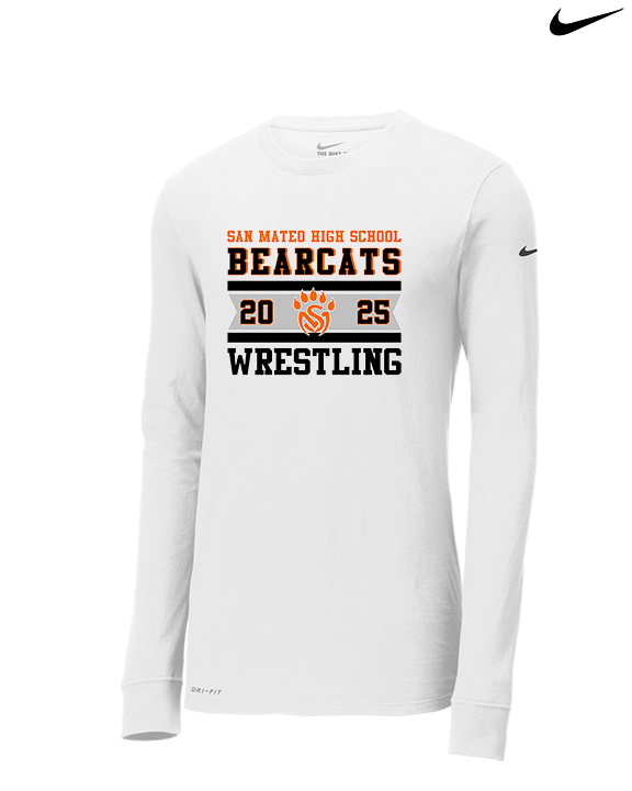 San Mateo HS Wrestling Stamp - Mens Nike Longsleeve
