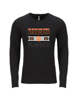 San Mateo HS Wrestling Stamp - Tri-Blend Long Sleeve