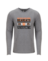 San Mateo HS Wrestling Stamp - Tri-Blend Long Sleeve