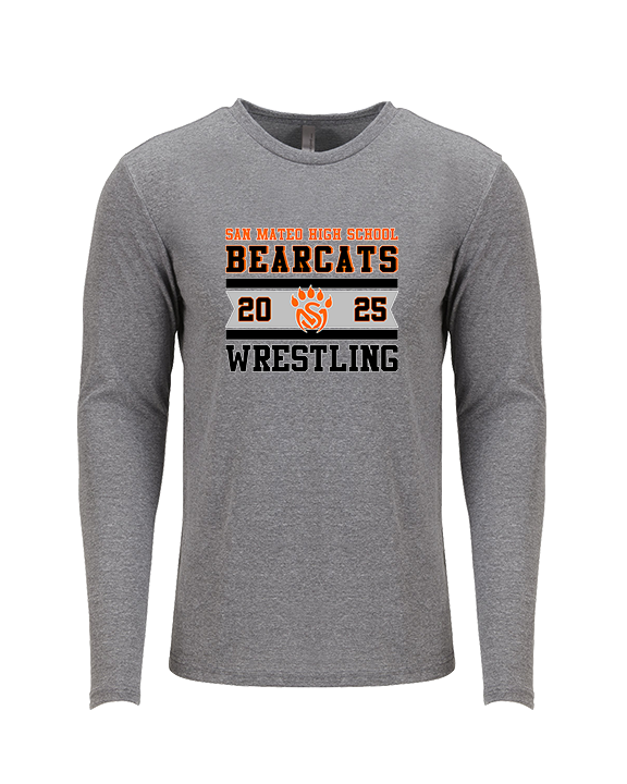 San Mateo HS Wrestling Stamp - Tri-Blend Long Sleeve