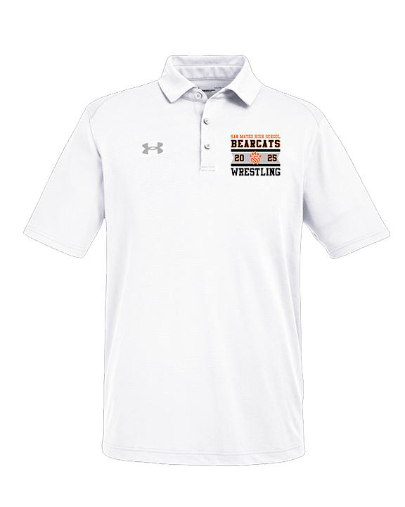 San Mateo HS Wrestling Stamp - Under Armour Mens Tech Polo