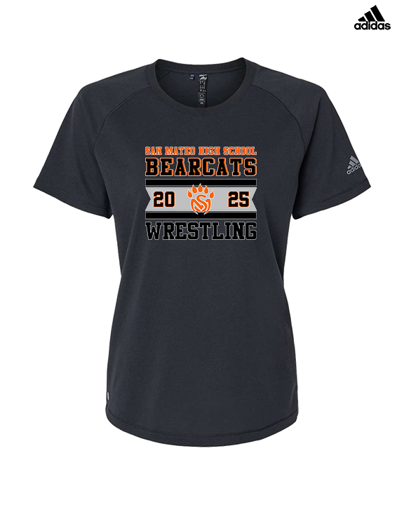 San Mateo HS Wrestling Stamp - Womens Adidas Performance Shirt
